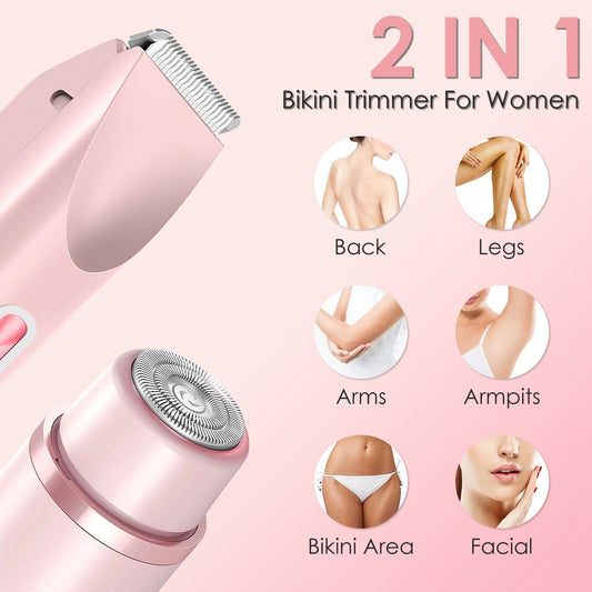 Dual-Head Waterproof Bikini Trimmer