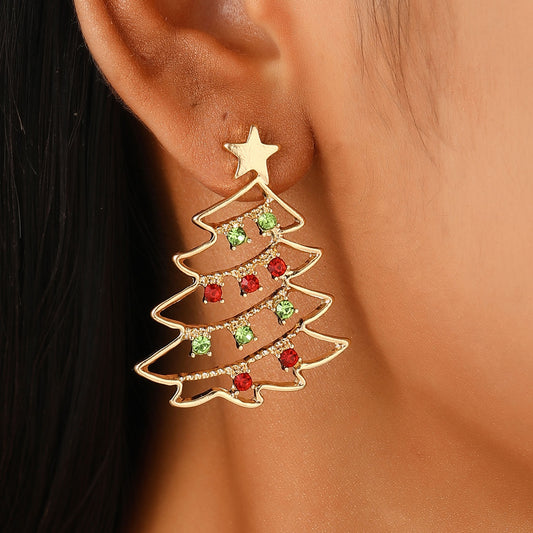 Christmas Tree Earrings For Women