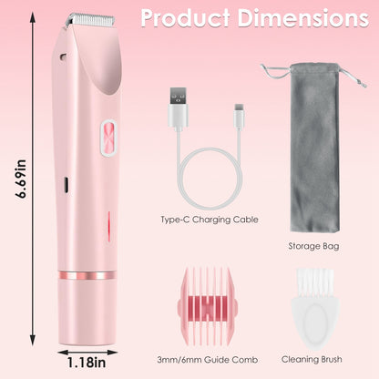 Dual-Head Waterproof Bikini Trimmer