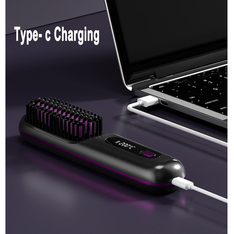 Cordless Hair Straightener Brush