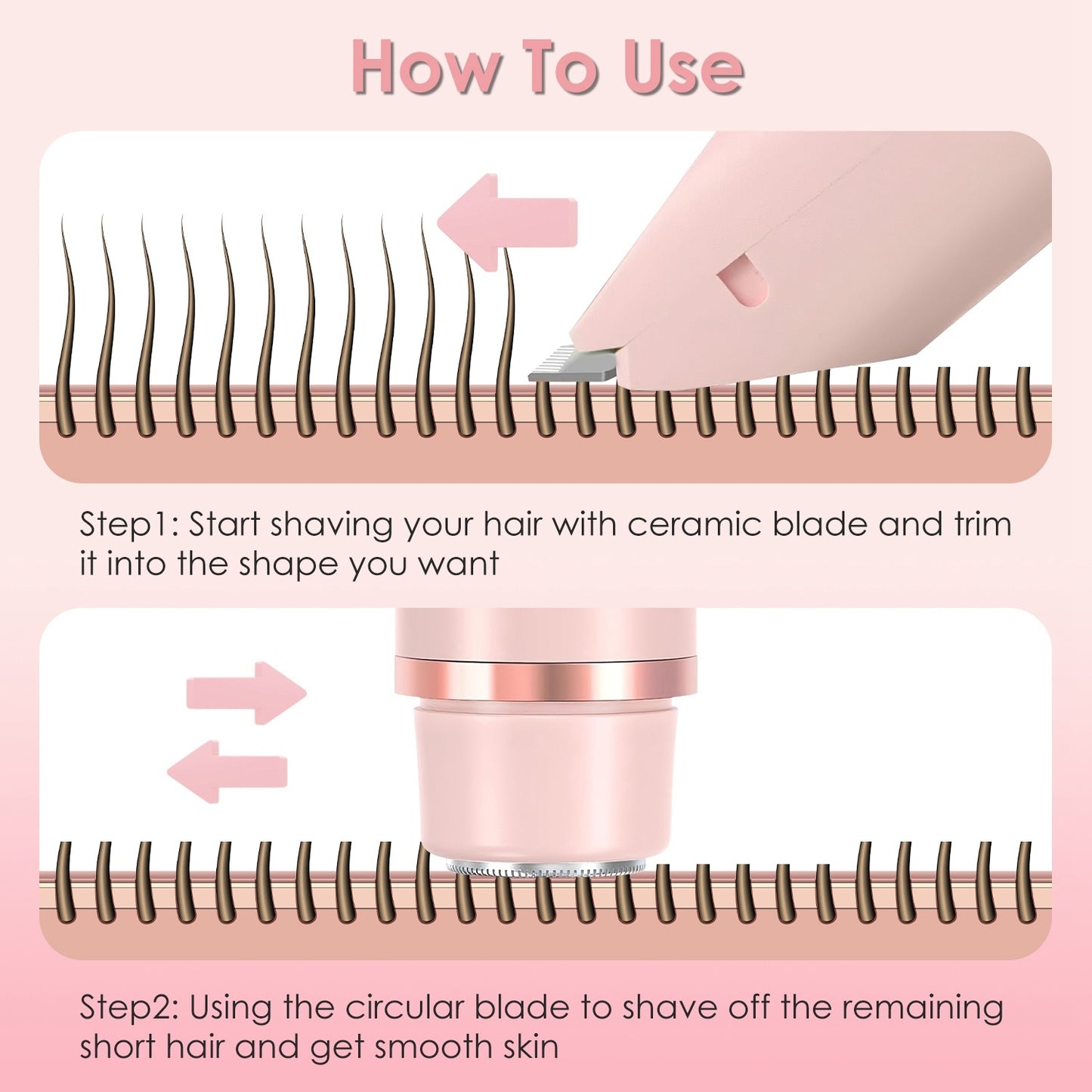 Dual-Head Waterproof Bikini Trimmer