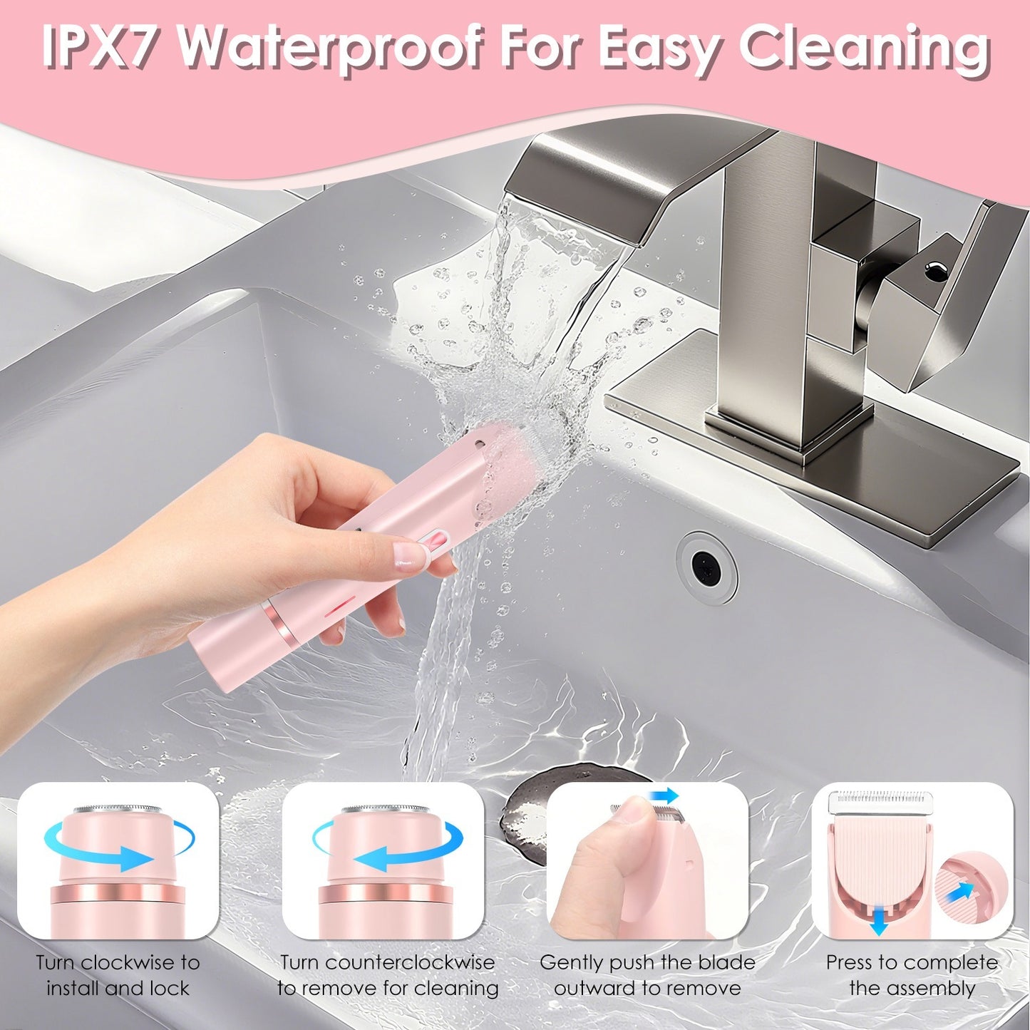 Dual-Head Waterproof Bikini Trimmer