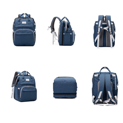 Diaper Bag Backpack with Foldable Crib
